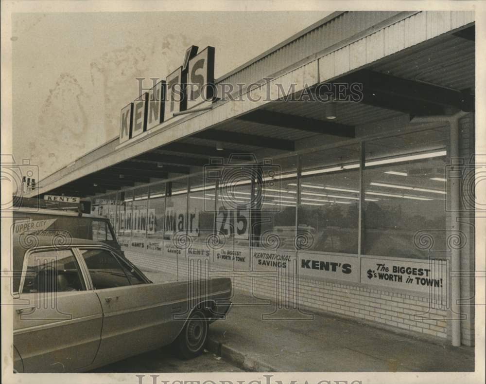 1971 Press Photo Exterior of Kent&#39;s store at 6409 Airline- Historic Images