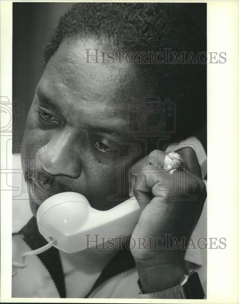 1989 Press Photo Football coach Gerald Kimball, Southern University Baton Rouge- Historic Images