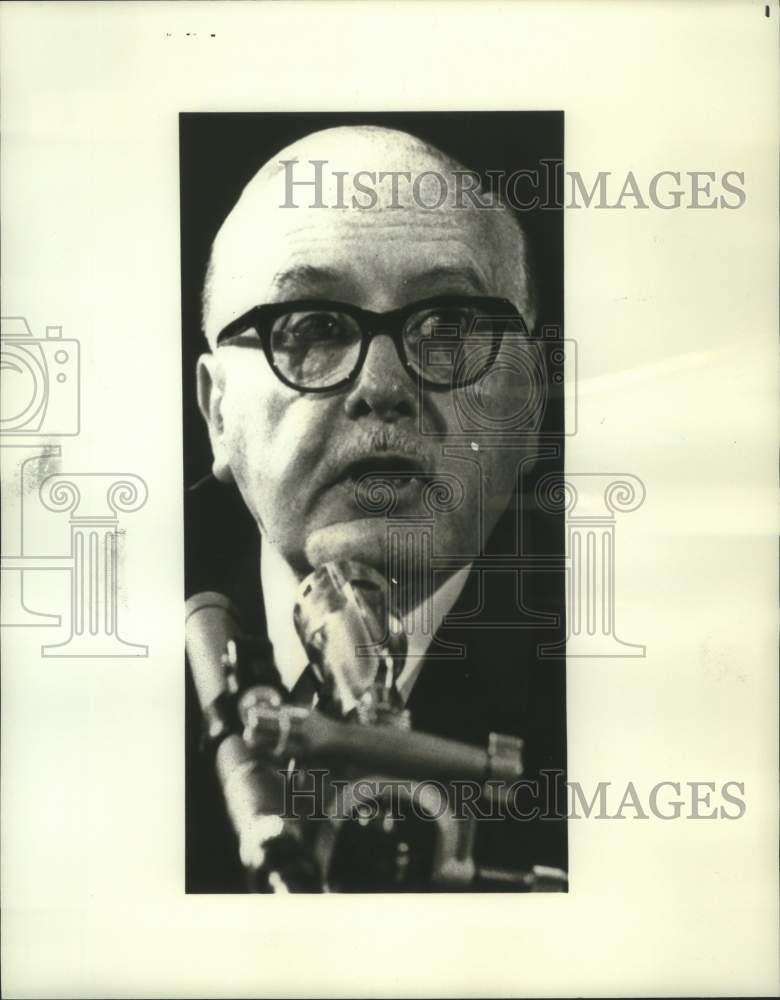 1968 Press Photo Columbia University President Grayson Kirk on students&#39; amnesty- Historic Images