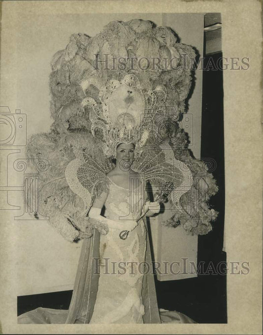 1971 Press Photo Paula Carol Krebs, Krewe of Mokana, queen of the Carnival ball