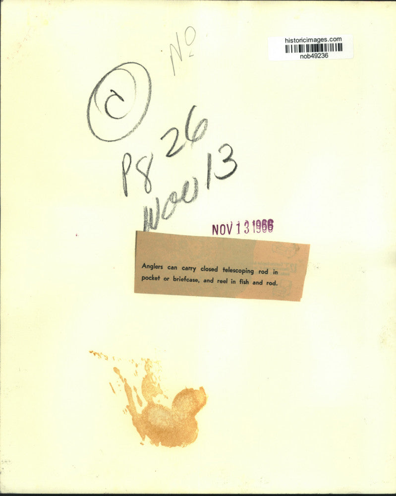 1966 Press Photo Anglers can carry closed telescoping rod in pocket or briefcase