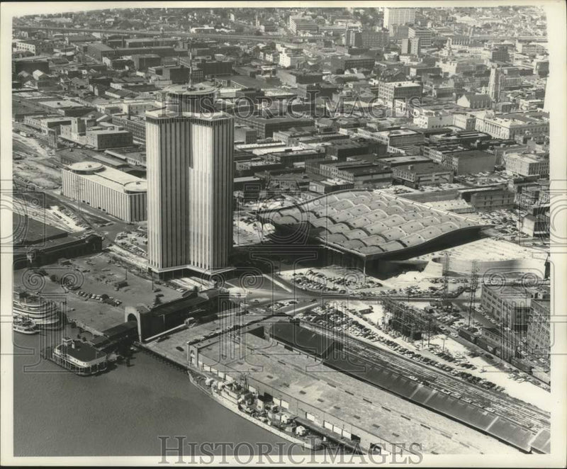 Load image into Gallery viewer, 1968 Press Photo Aerial view of International Trade Center at Rivergate
