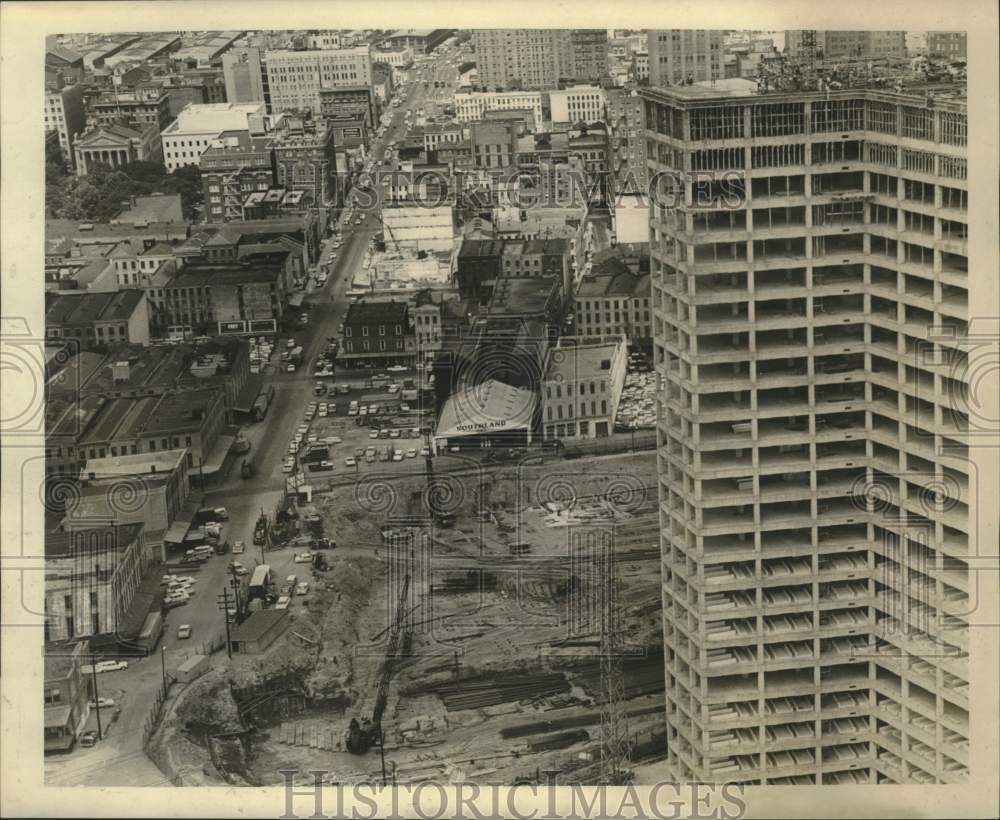 1965 Press Photo Aerial view of the International Trade Mart tower- Historic Images