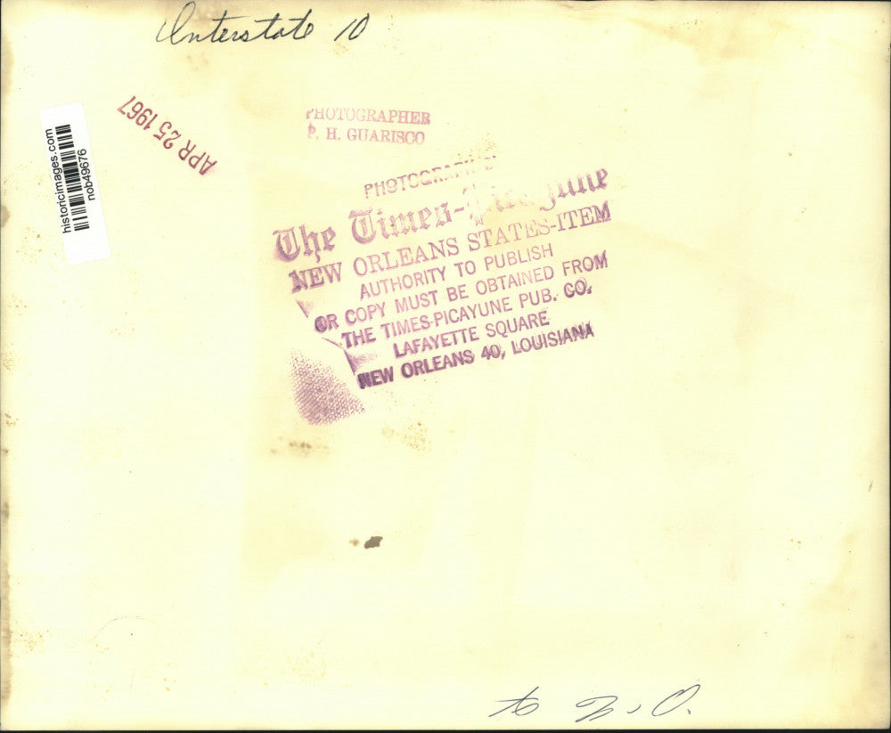 1967 Press Photo Delegates during opening of Interstate 10 - nob49676