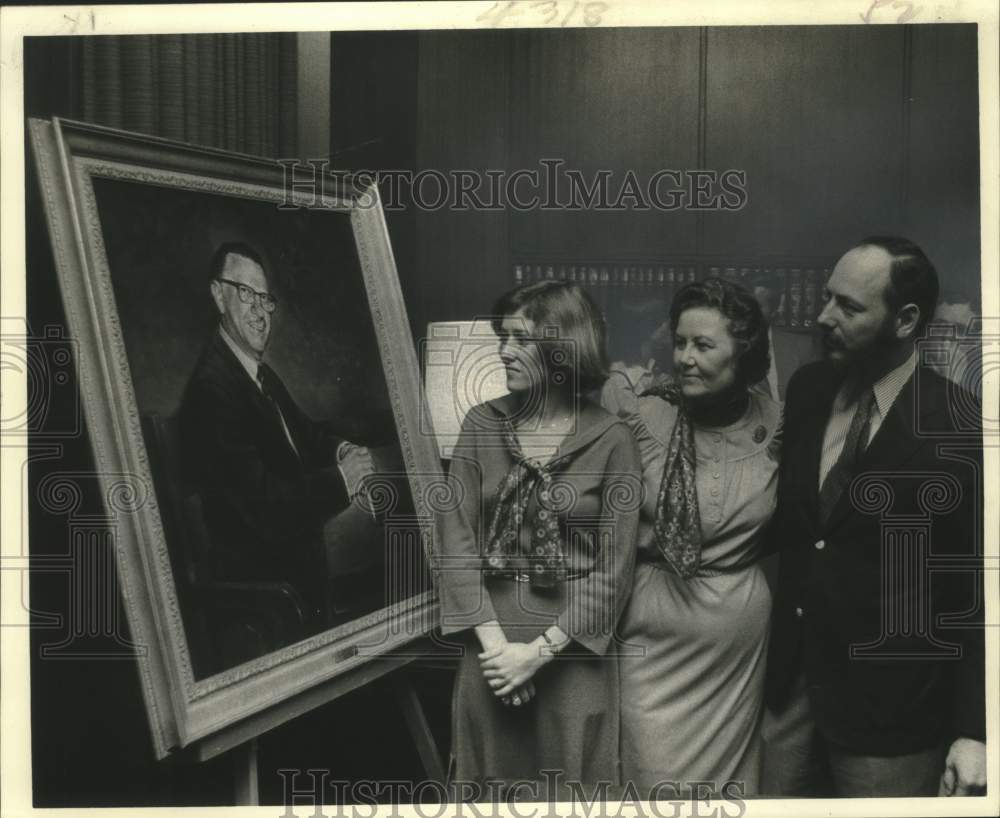 1978 Press Photo Michelle Lore, Mrs. Leon Hubert, Robert Force at Tulane - Historic Images