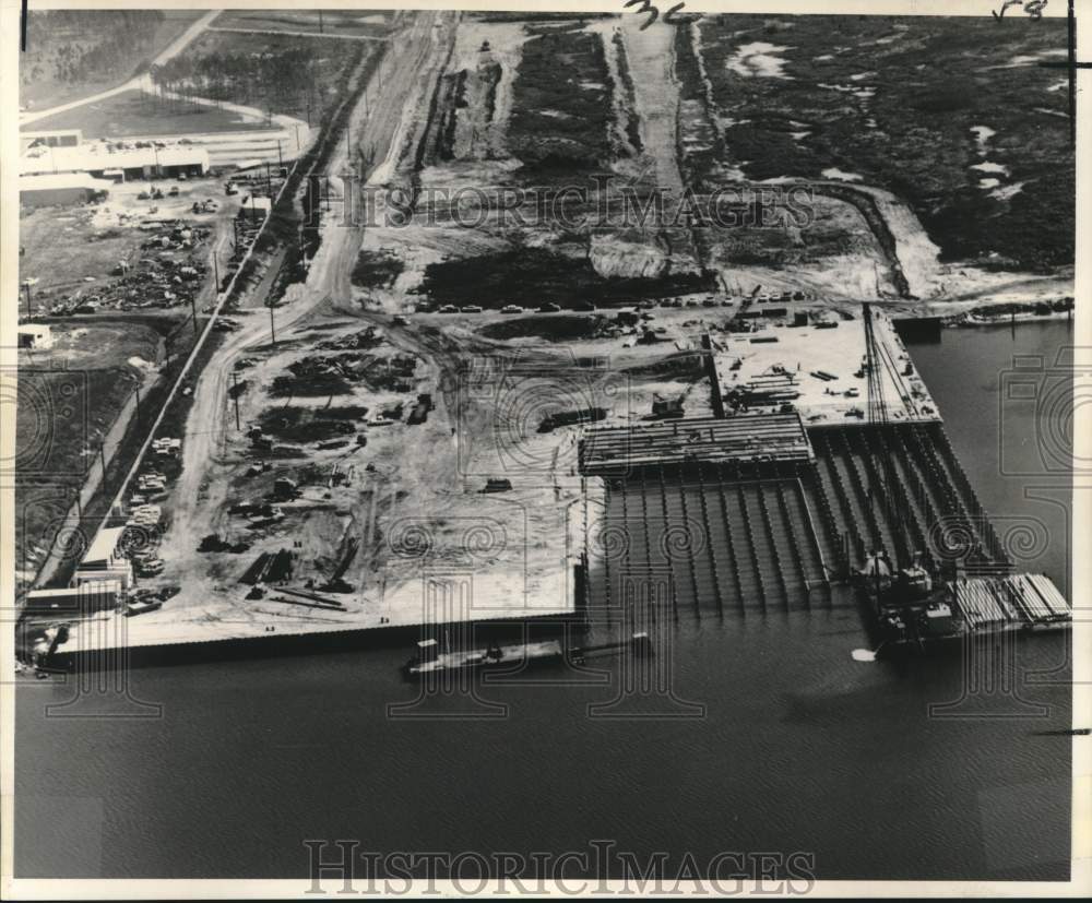 1964 Press Photo Export terminal under construction by Jackson Port Authority