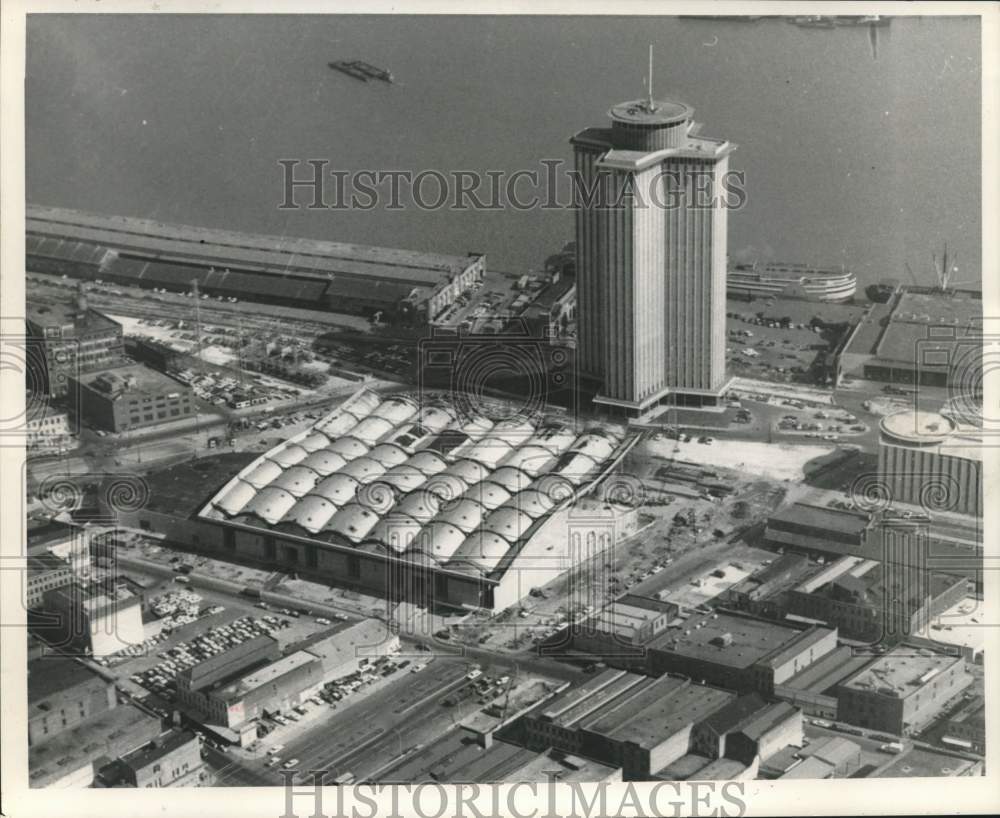 1970 Press Photo Aerial view of the International Trade Center - nob51485