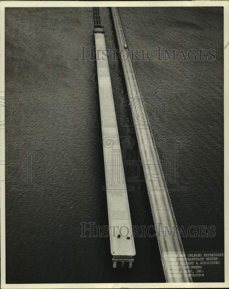 1968 Press Photo Second span parallel to Pontchartrain Causeway- Constructed