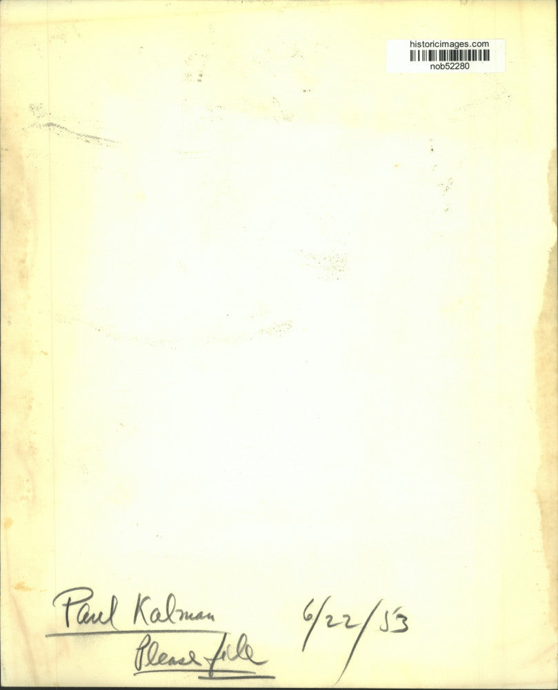1953 Press Photo Paul Kalman - nob52280