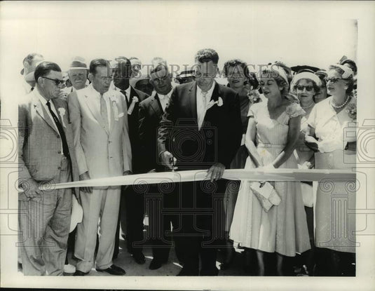 1956 Press Photo Lake Pontchartrain Causeway North Side Dedication ceremonies