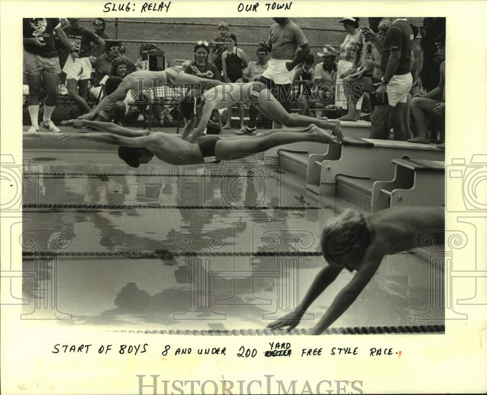 1984 Press Photo Boys&#39; 8 &amp; under 200-yard free style rave Lakeside Country Club- Historic Images