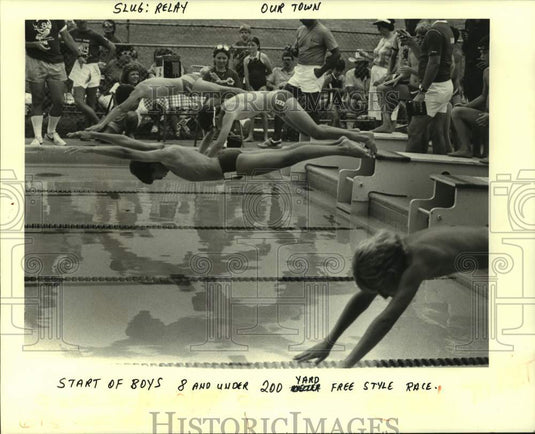 1984 Press Photo Boys' 8 & under 200-yard free style rave Lakeside Country Club- Historic Images