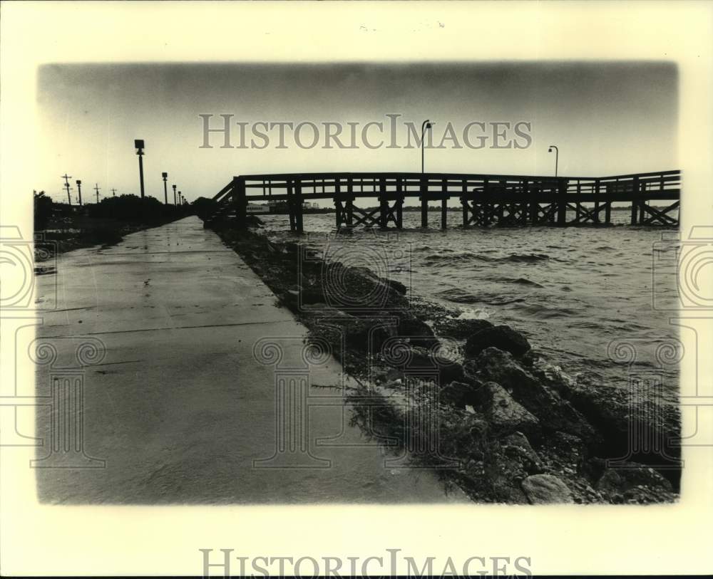 1978 Press Photo Lake Front Sea Wall - Lake Pontchartrain - nob53156