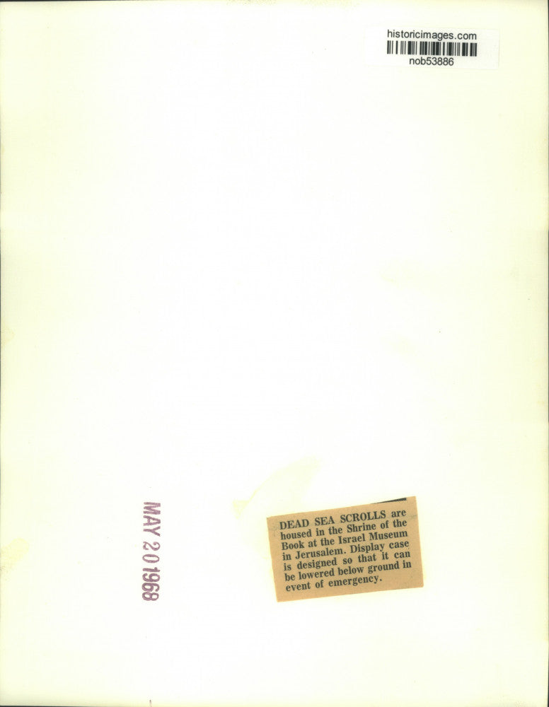 1968 Press Photo Dead Sea Scrolls are housed at the Israel Museum in Jerusalem