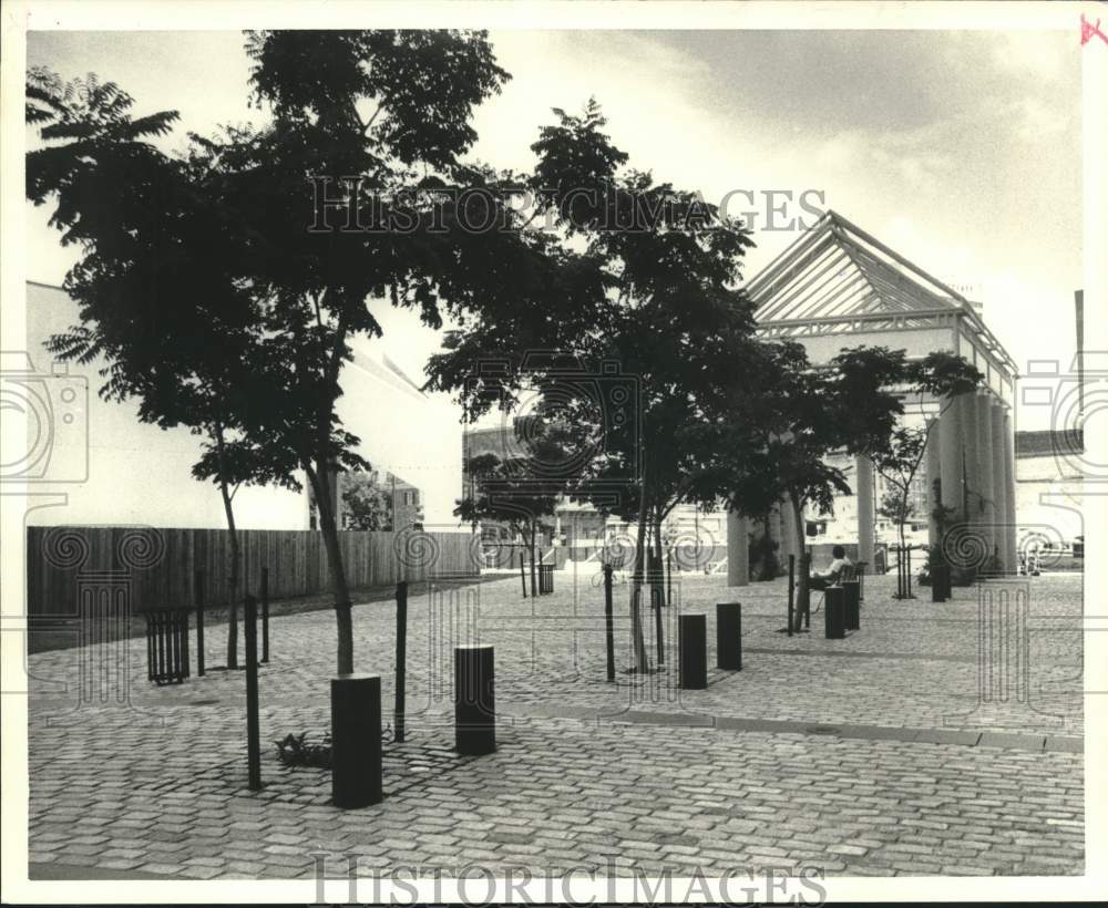 1978 Press Photo Brick paved street of the Italian Plaza- Plaza d&#39; Italia- Historic Images