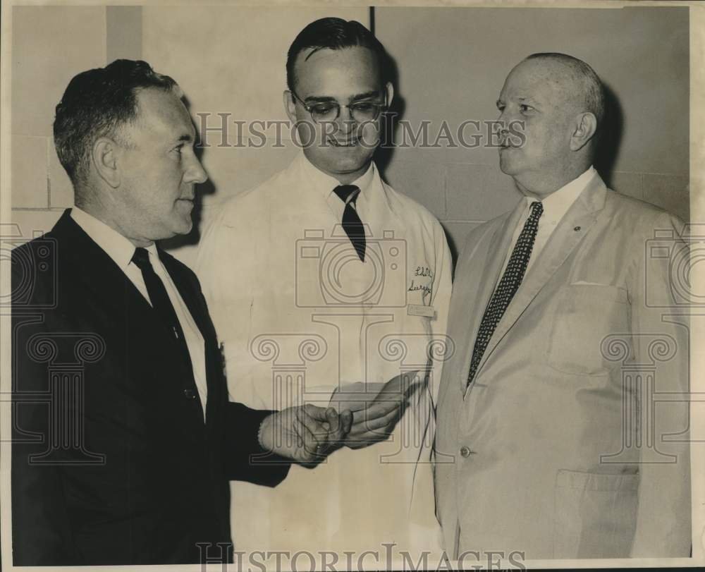 1964 Press Photo Mr. Joseph Carrier, Dr. James Heneghan, Mr. Harry McEnerny