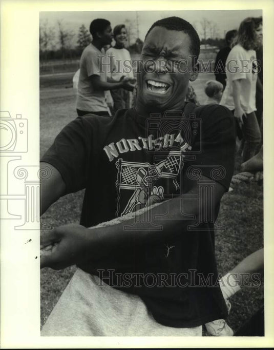 1989 Press Photo Anthony Lawson of Northshore High School at ROTC triathlon