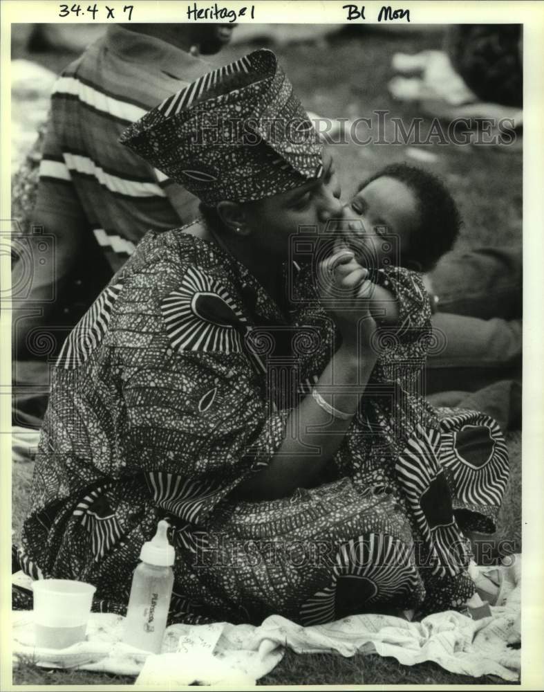 Press Photo Annea Honore &amp; Shannea at the Louisiana Black Heritage Festival- Historic Images