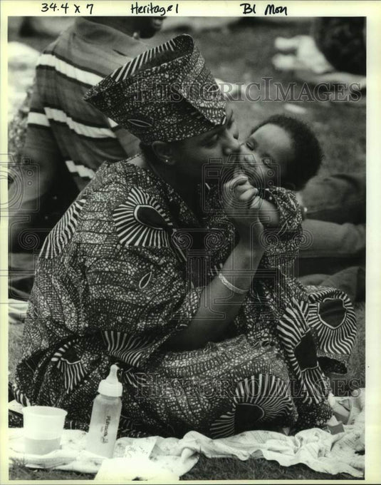 Press Photo Annea Honore & Shannea at the Louisiana Black Heritage Festival- Historic Images