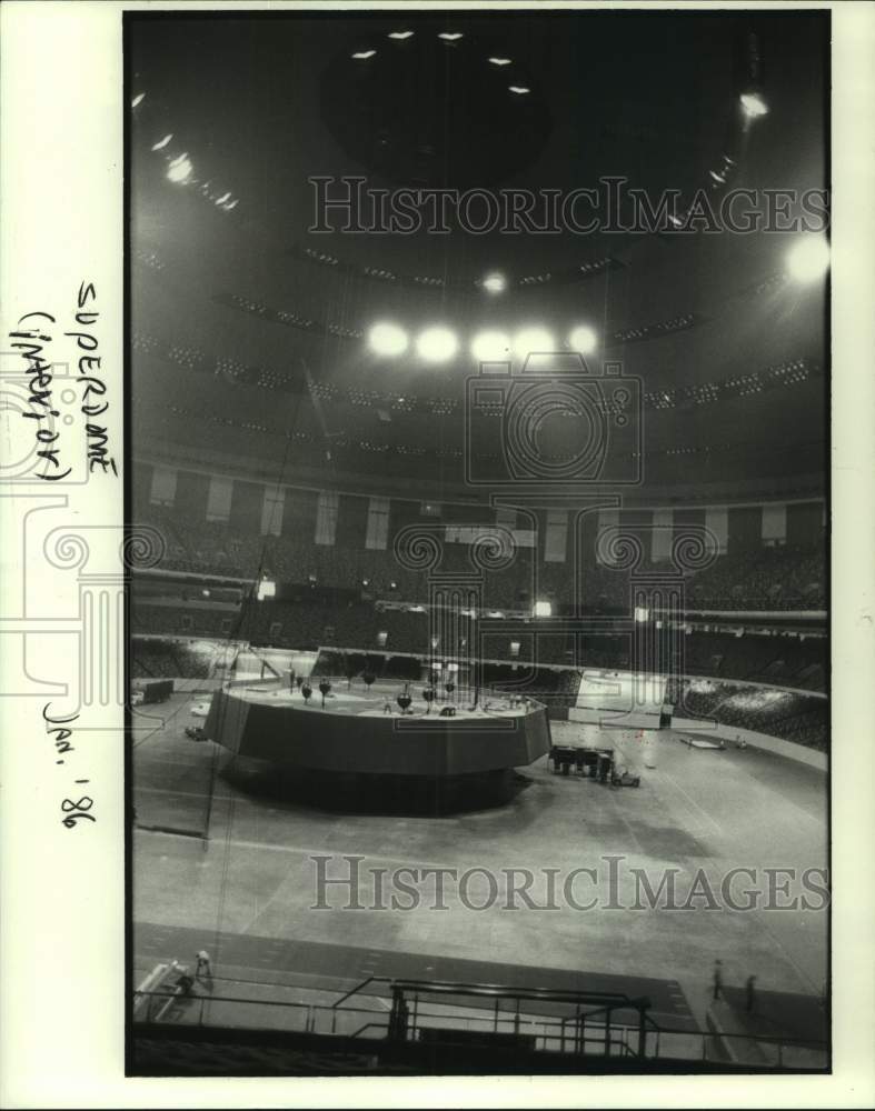 1986 Press Photo Interior of the Louisiana Superdome.- Historic Images