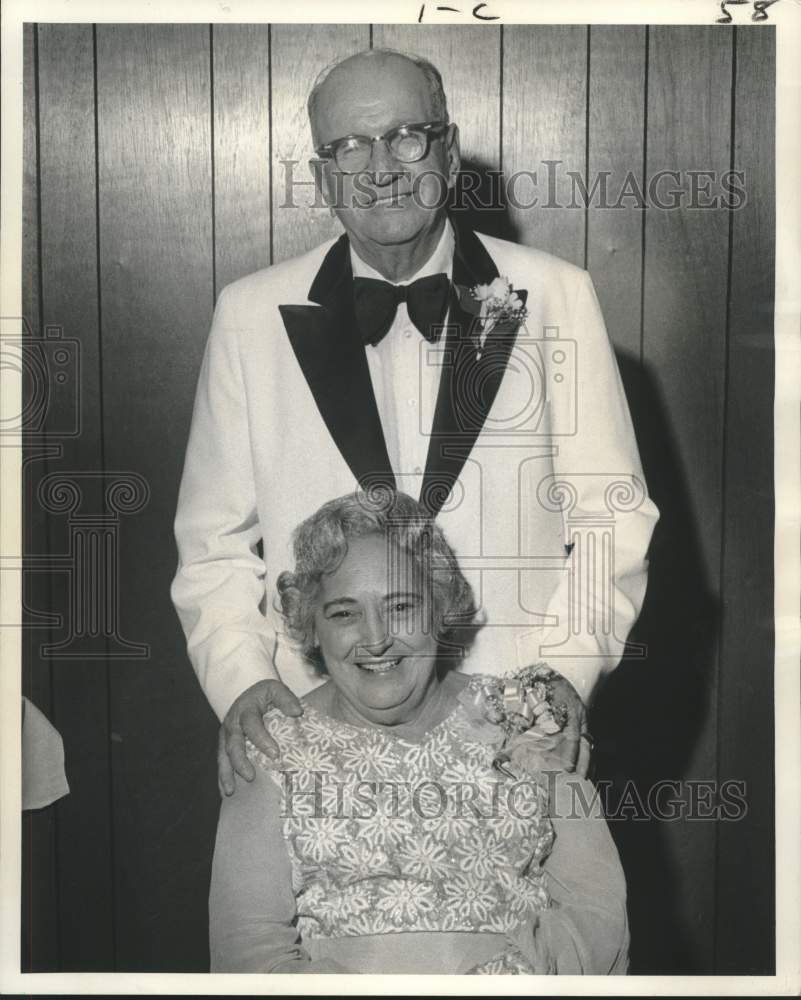 1973 Press Photo Mr. &amp; Mrs. Theophile Landry celebrate 50th wedding anniversary- Historic Images