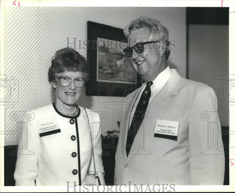 1993 Press Photo Diana Lewis, Raymond Salassi, Jr. at the No Bar Big Easy event