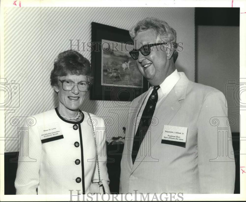 Load image into Gallery viewer, 1993 Press Photo Diana Lewis, Raymond Salassi, Jr. at the No Bar Big Easy event
