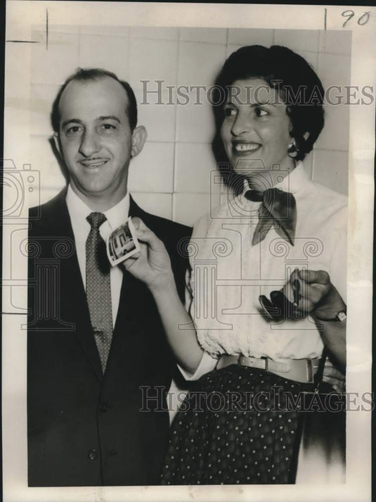 1958 Press Photo Joseph Pacaccio and wife after hearing on Vieux Carre code- Historic Images