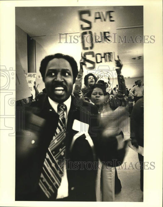 1978 Press Photo Orleans Parish School Board protest- Historic Images