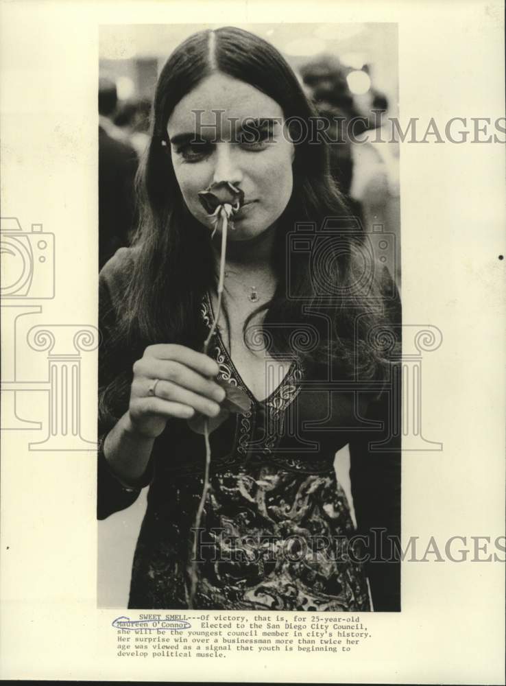 1971 Press Photo Maureen O&#39;Connor elected to the San Diego City Council