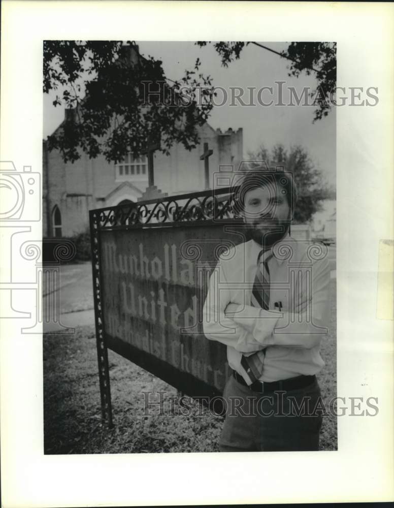 1989 Press Photo Reverend  Jack O&#39;Dell of the Munholland United Methodist Church- Historic Images