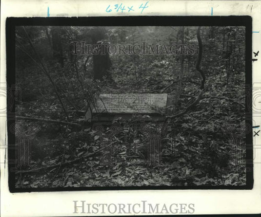 1978 Press Photo Lone marker at Port Hudson battlefield- Historic Images
