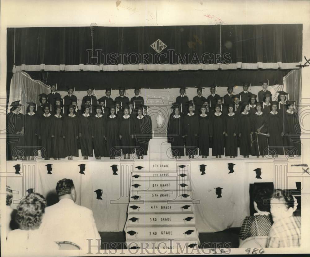 1959 Press Photo Graduation exercise at Our Lady of Prompt Succor School- Historic Images