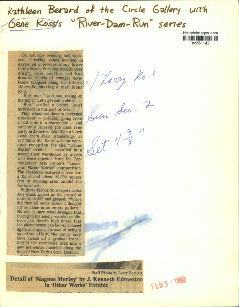 1980 Press Photo "Magnus Morley" by J. Kenneth Edmeston in "Other Works" exhibit