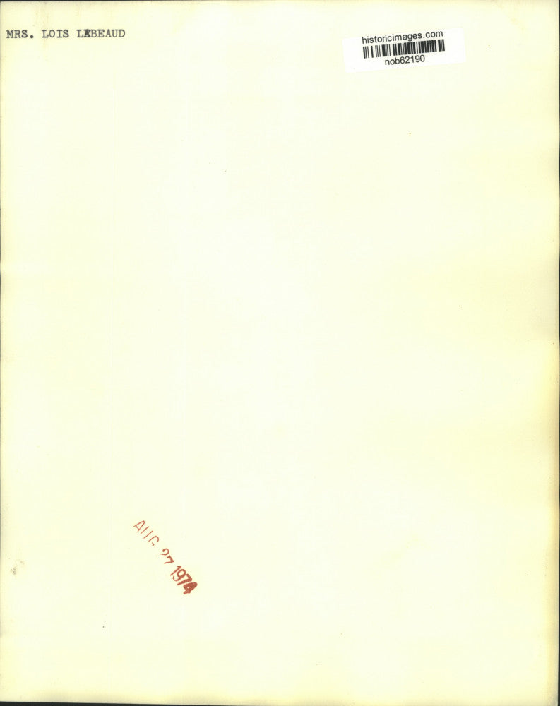 1974 Press Photo Mrs. Lois Labeaud, Louisiana Resident - nob62190