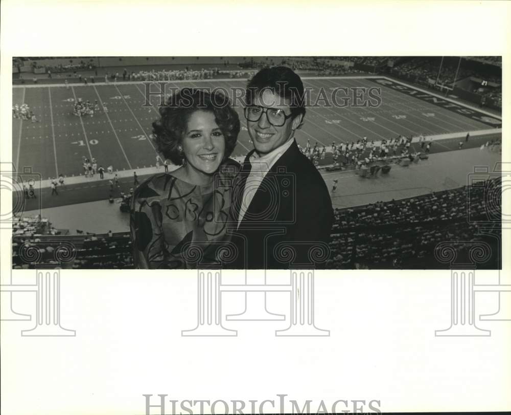 1985 Press Photo John Laborde&#39;s son Peter with Pio Lyons daughter Pia.- Historic Images