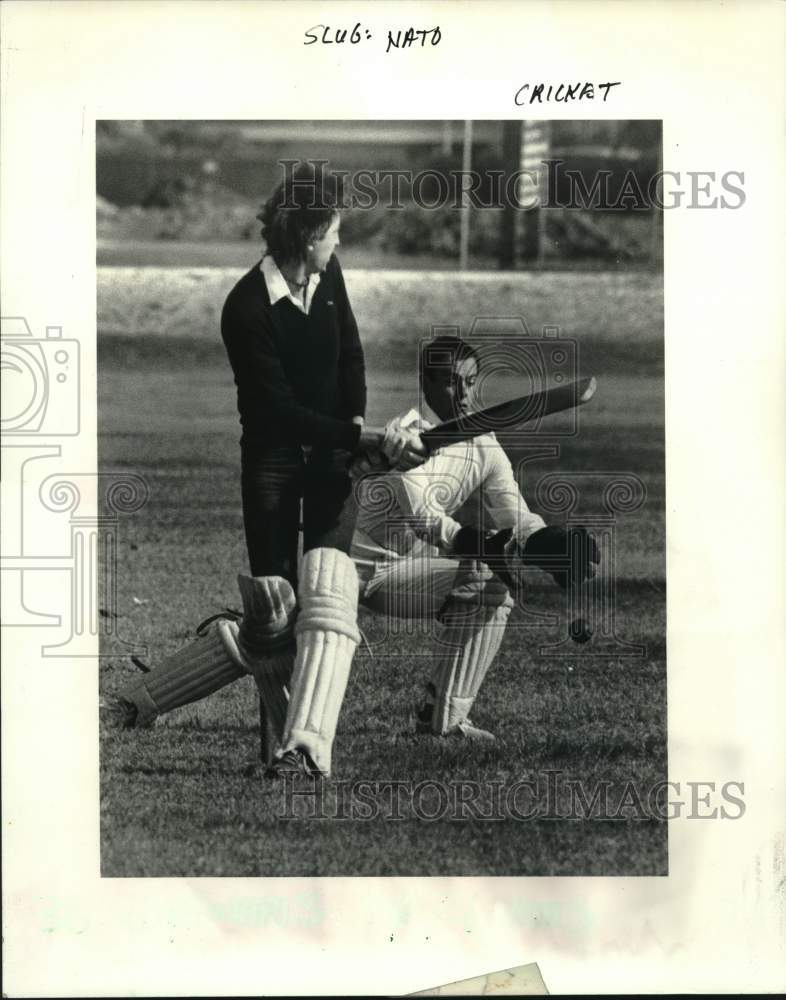 1984 Press Photo Cricket Players in LaFreniere Park, New Orleans - nob63416- Historic Images