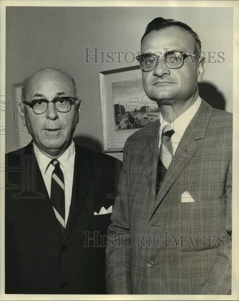 1966 Press Photo Frank Friedler &amp; Allen Johness Jr. at Culture Attractions Fund- Historic Images