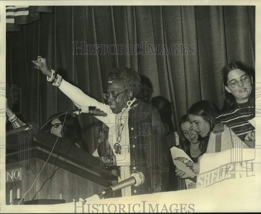 1973 Press Photo Florence Kenney, president of Jefferson Auxiliary - nob66583
