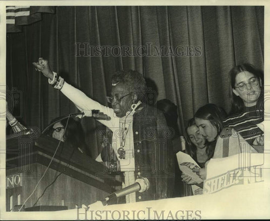 1973 Press Photo Florence Kenney, president of Jefferson Auxiliary - nob66583