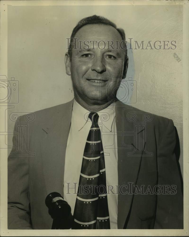 1955 Press Photo John J. James, president of Hardware Club Incorporated- Historic Images