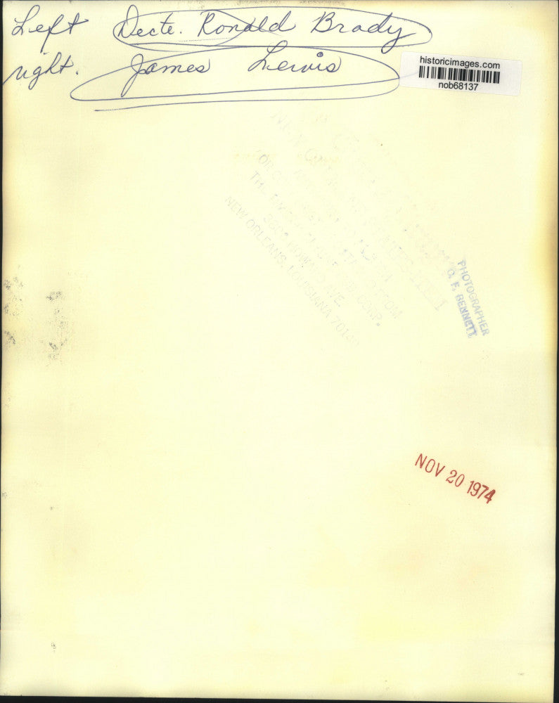 1974 Press Photo Detectives Ronald Brady and James Lewis - nob68137