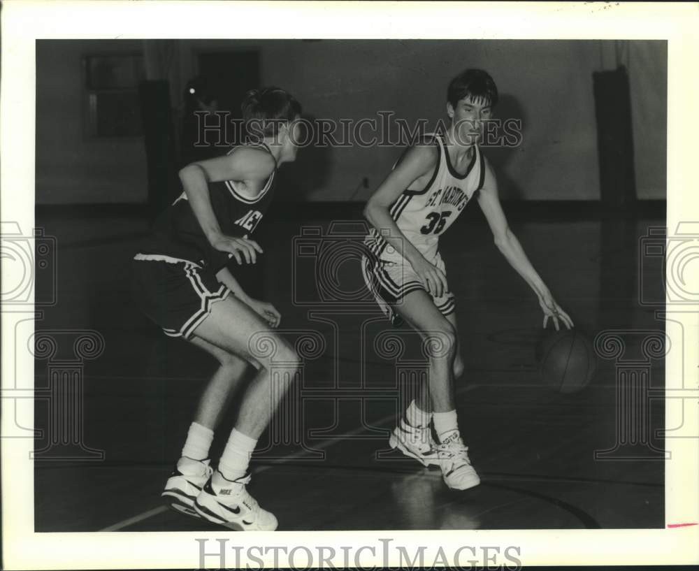 1990 Press Photo Tuck Marshall of St. Martin&#39;s during District 12-AA play- Historic Images