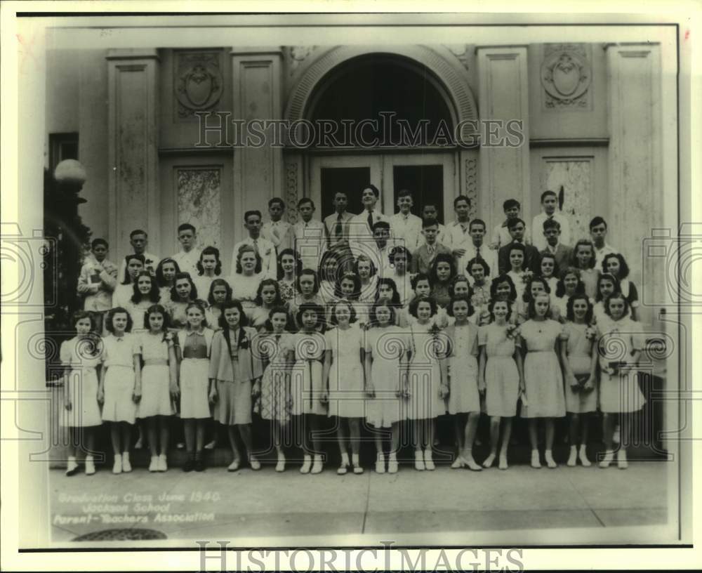 1940 Press Photo Andrew Jackson High School Class of 1940 - nob70426