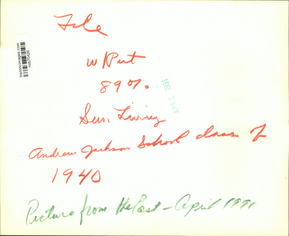 1940 Press Photo Andrew Jackson High School Class of 1940 - nob70426