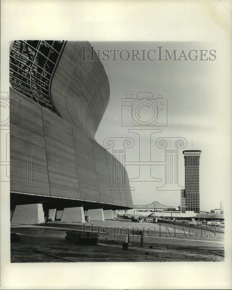 1973 Press Photo Exterior view of the Louisiana Superdome- Historic Images