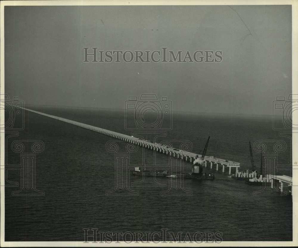 1956 Press Photo Aerial view of the Expressway construction in Mandeville - Historic Images