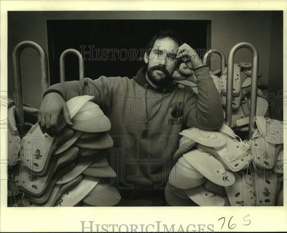 1980 Press Photo Jim Malkiewicz, Tulane University Equipment Manager - nob74437- Historic Images