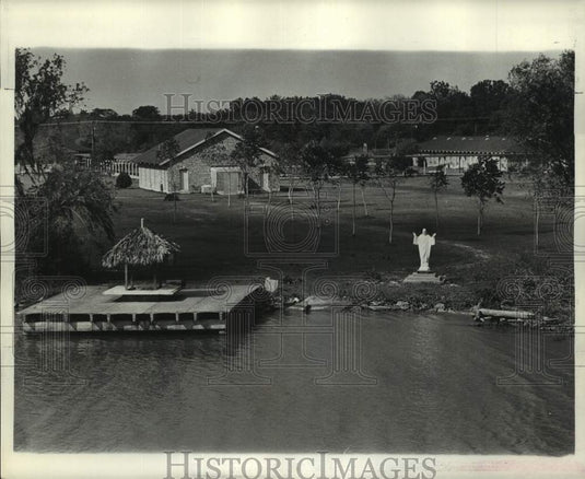 1974 Press Photo Ave Maria Retreat House On Bayou Barataria, Mississippi River- Historic Images