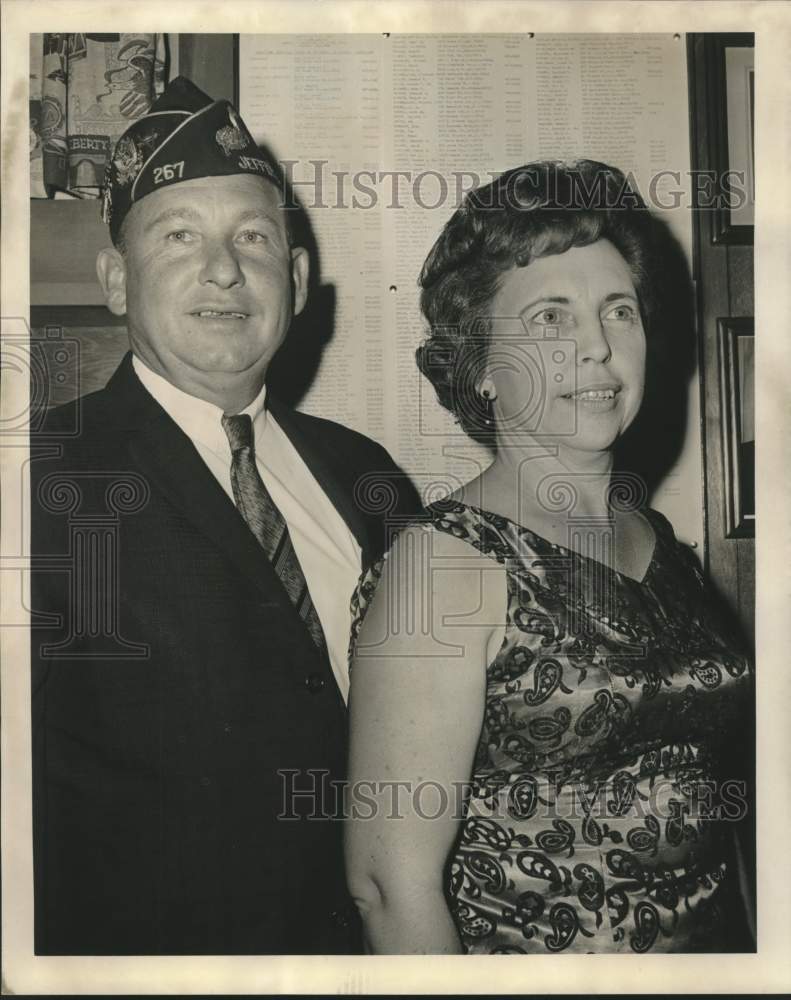 1967 Press Photo Phillip Mayeaux &amp; Mrs. Jerry Tracy- American Legion &amp; Auxiliary